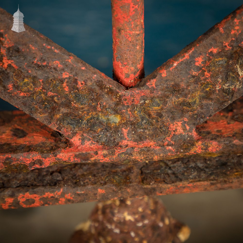 Iron Gate with Decorative Finials