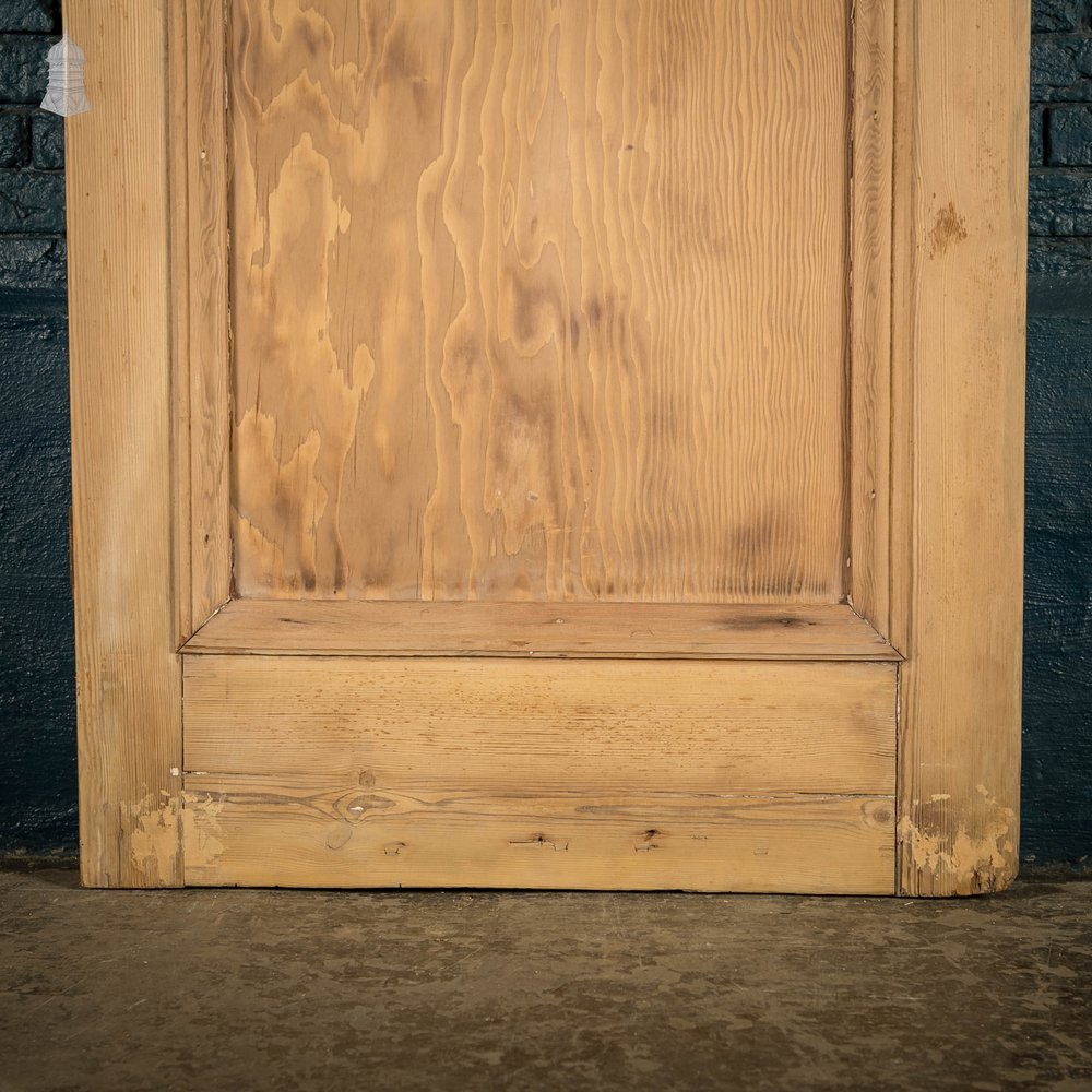 Half Glazed Door, 19th C Pine with Coloured Textured Glazing