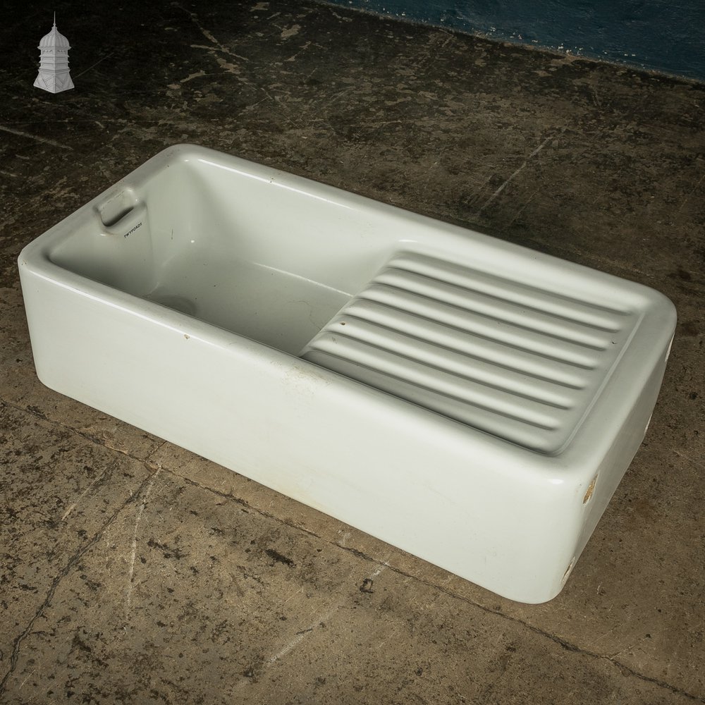 Butler Sink with Drainer, White, 19th C