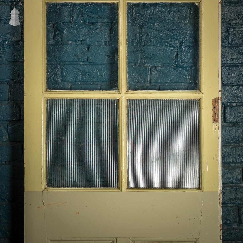 Glazed Room Divider, Painted Pine, 19th C