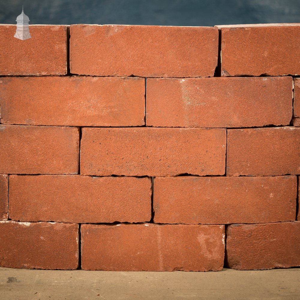 Curved Red Bricks, Batch of 58 Reclaimed Bricks