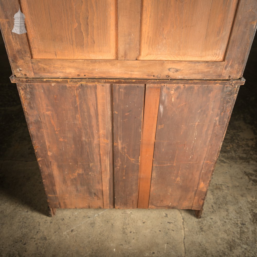 Astral Glazed Bookcase Cabinet, Regency Mahogany Arch Top