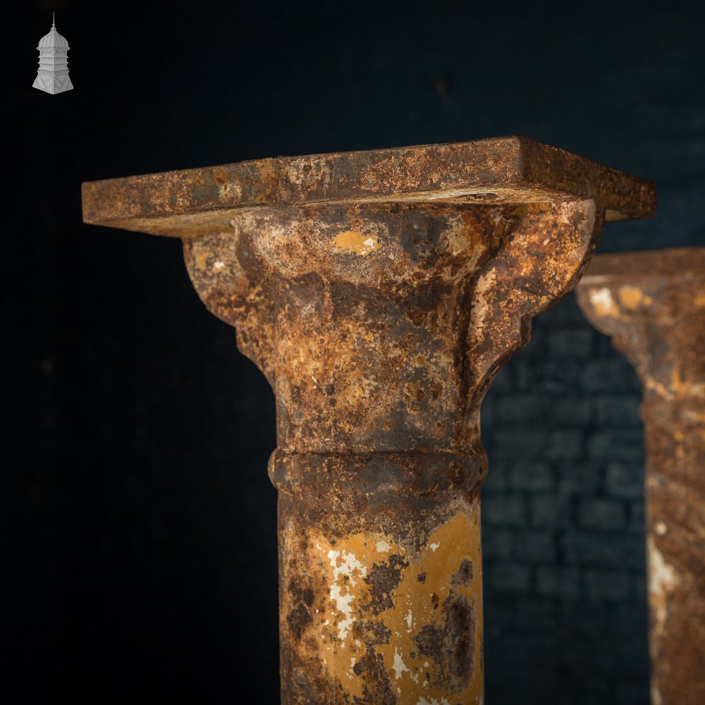 Nine Victorian Columns, Set of Cast Iron Pillars