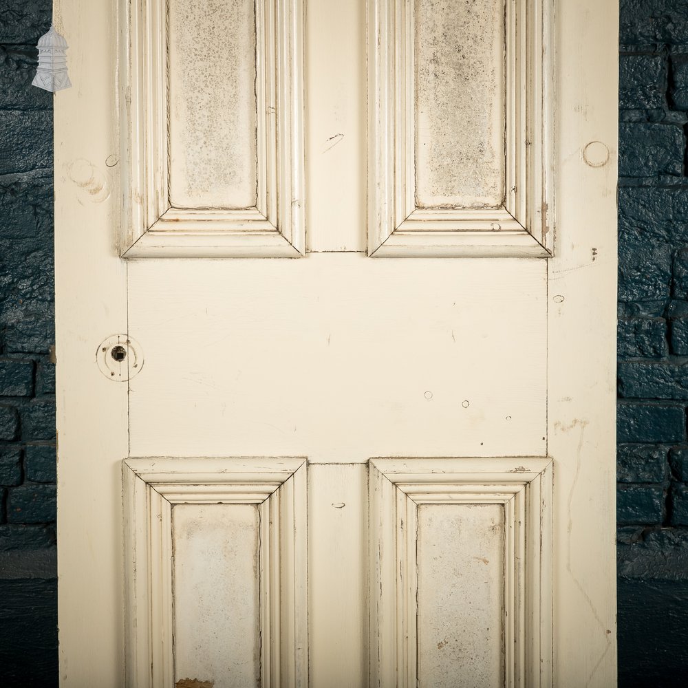 Pine Panelled Door, Moulded 4 Panel