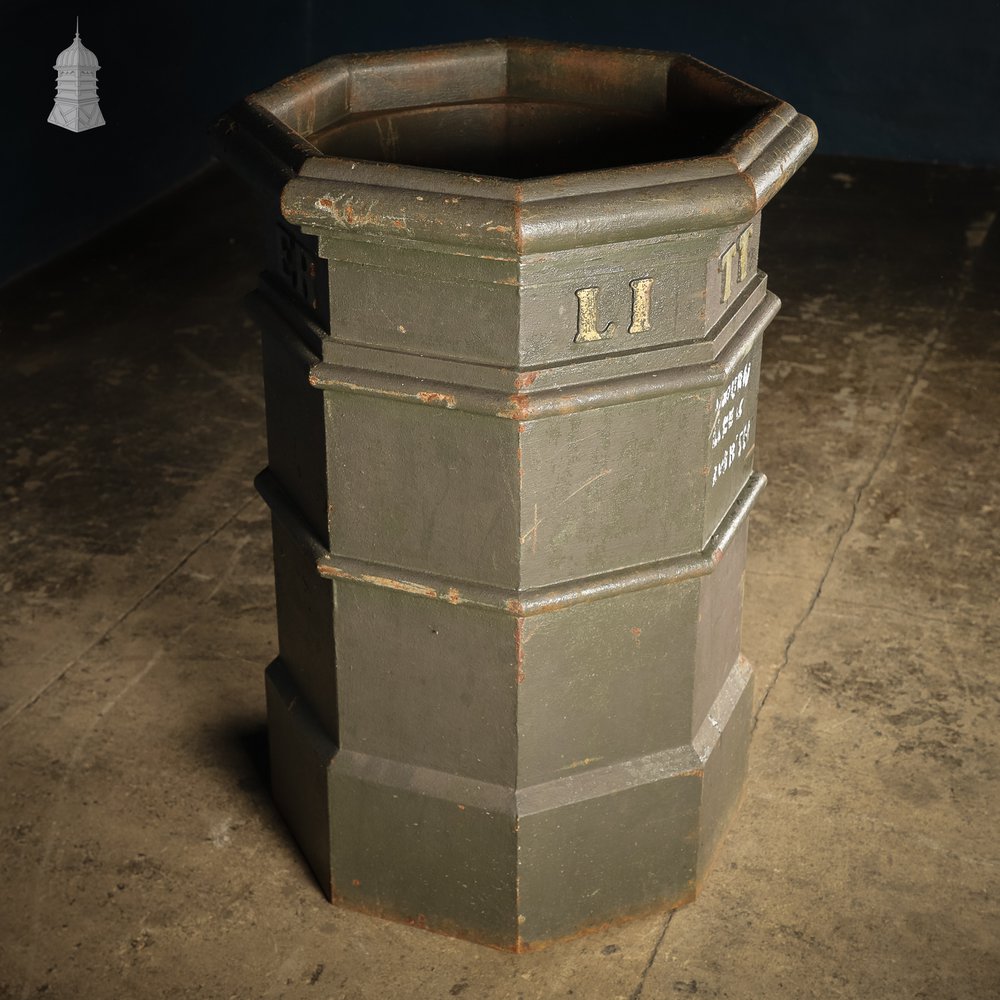 Green Painted Norwich City Council Cast Iron Litter Bin