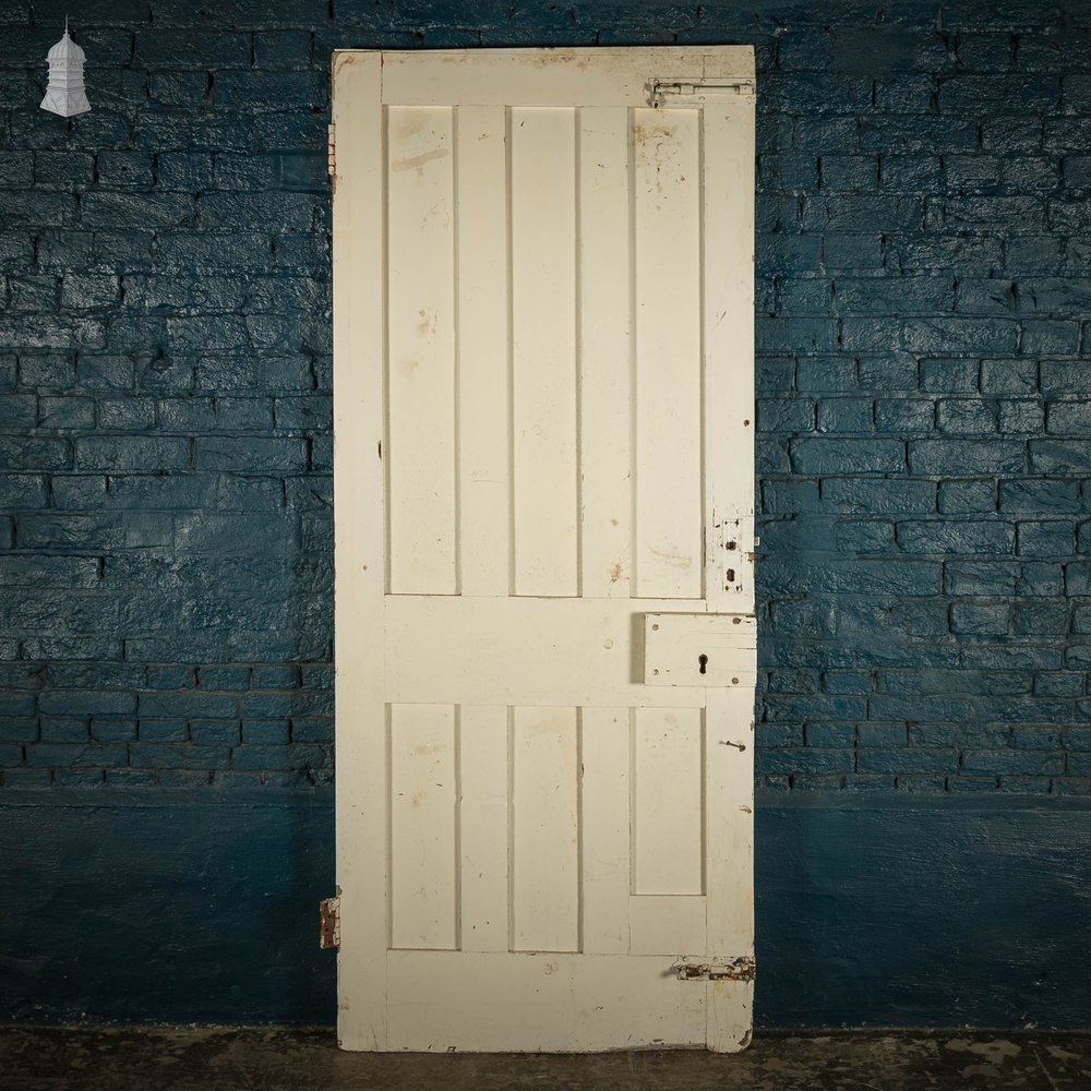 Pine Panelled Door, White Painted