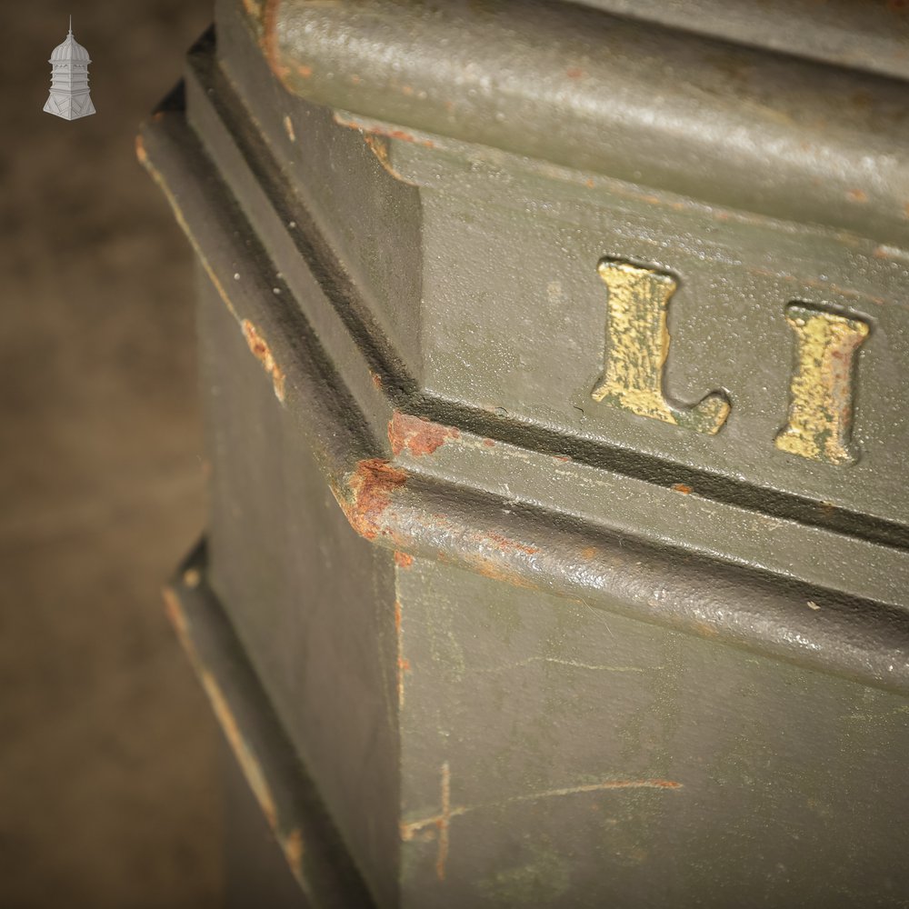 Green Painted Norwich City Council Cast Iron Litter Bin