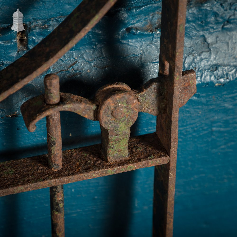 Scrollwork Garden Gate, 19th C Wrought Iron Gate