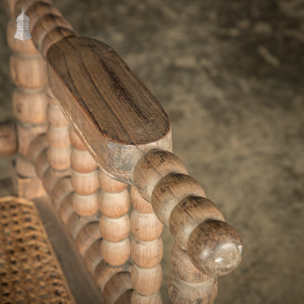 Regency Easy Chair, Bobbin Turned Teak with Rattan Seat