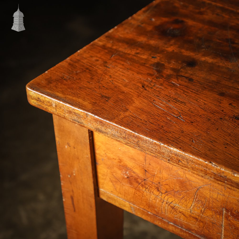 Mid Century Iroko School Science Lab Bench Table with 2 Drawers – 5 Foot Long