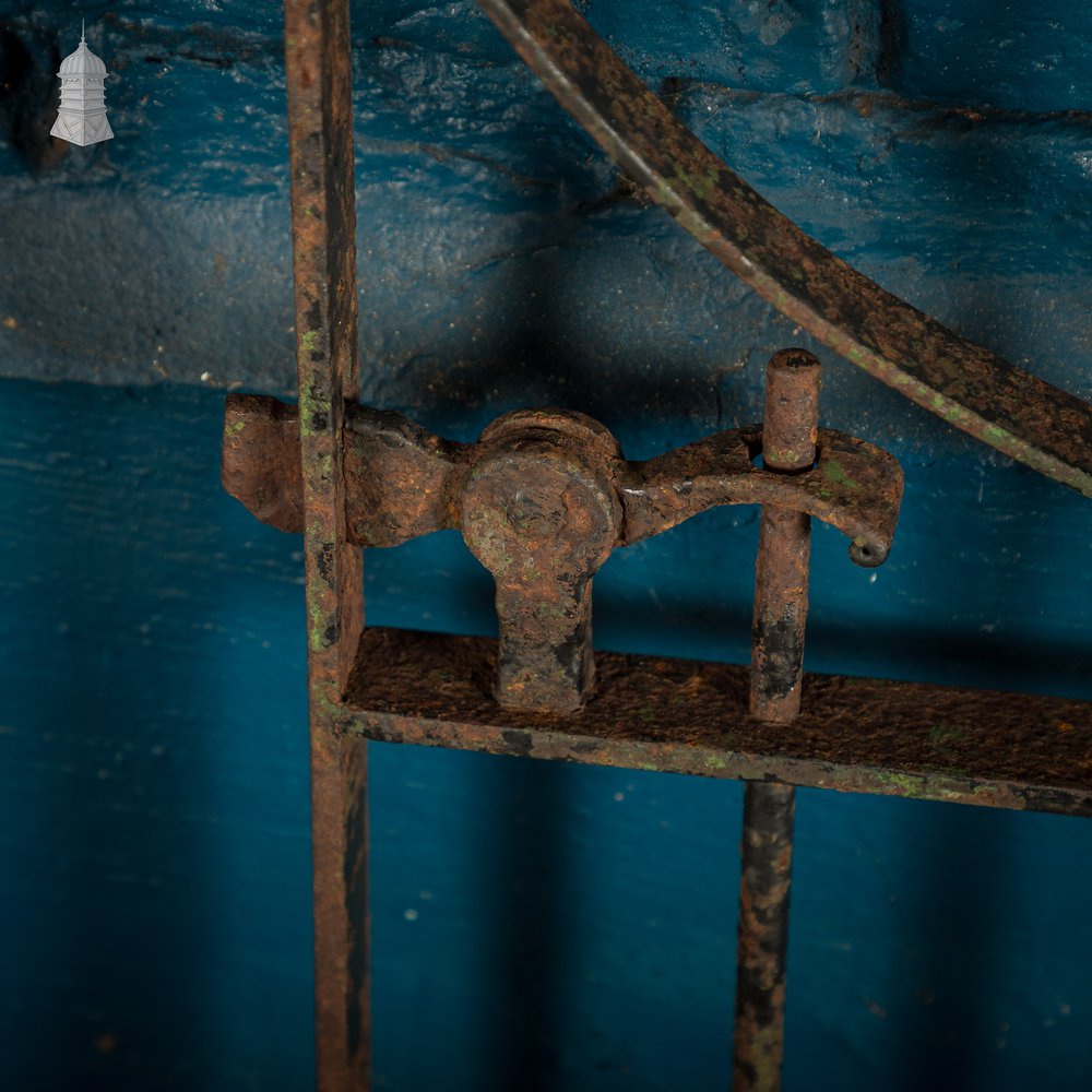 Scrollwork Garden Gate, 19th C Wrought Iron Gate