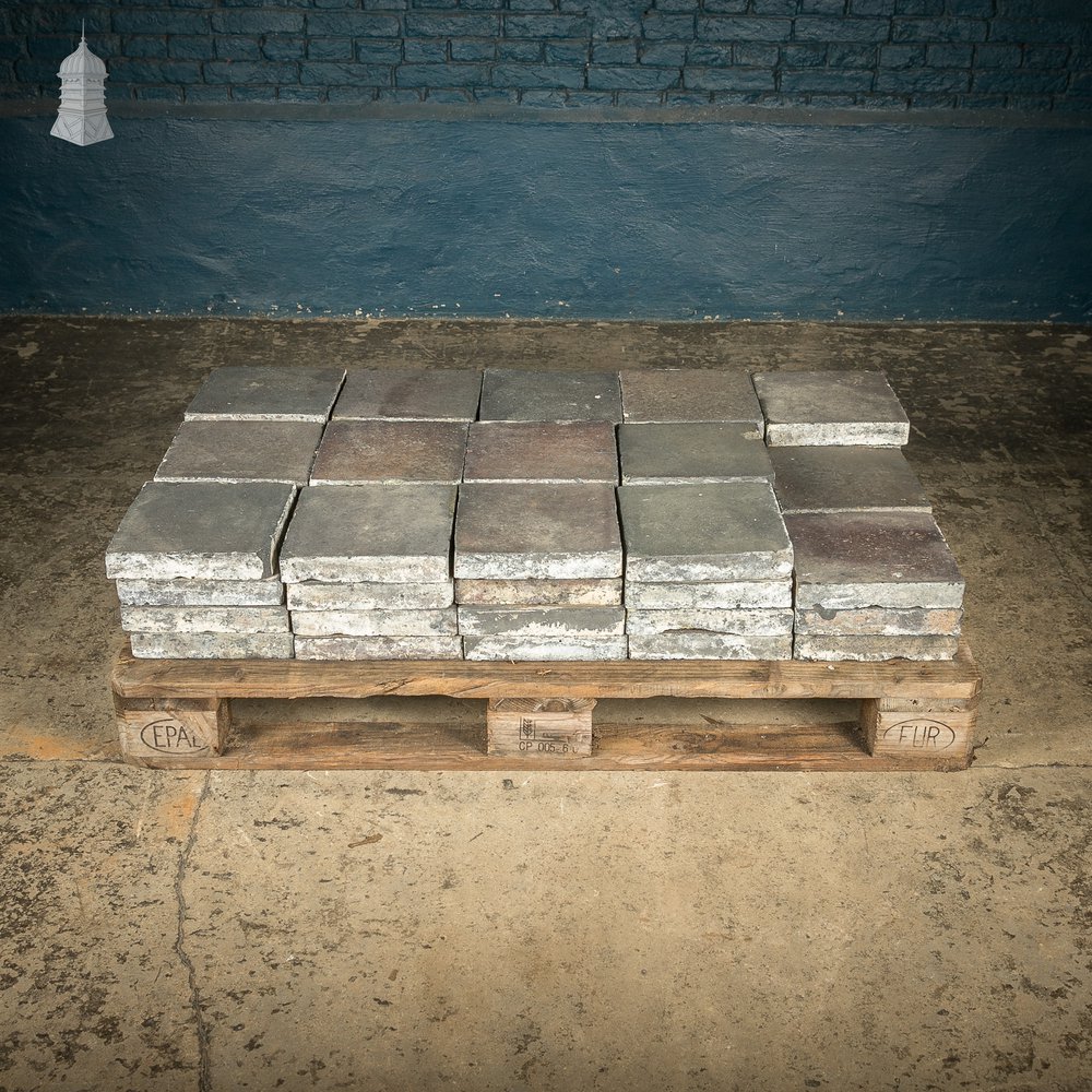 Staffordshire Quarry Tiles, 9” x 9” Reclaimed Blue, Batch of 58 - 3 Square Meters