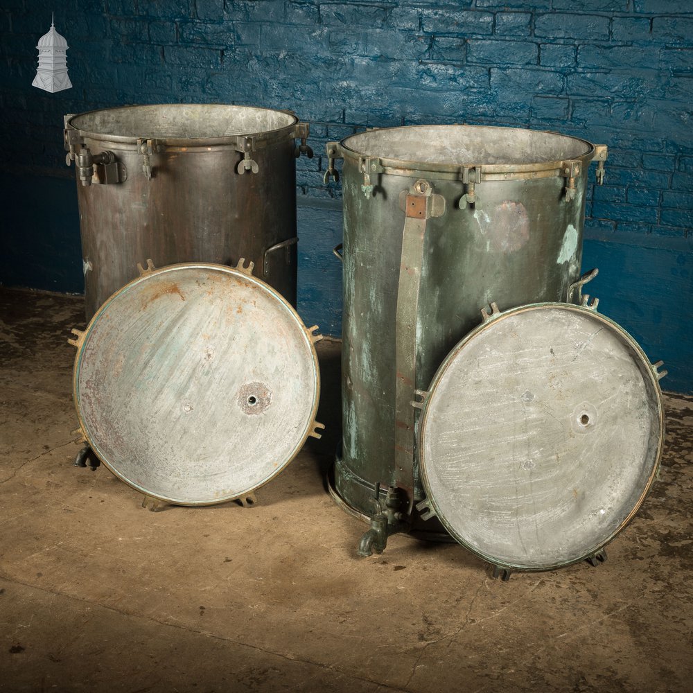 Copper Pressure Cookers, Pair of Antique Boilers