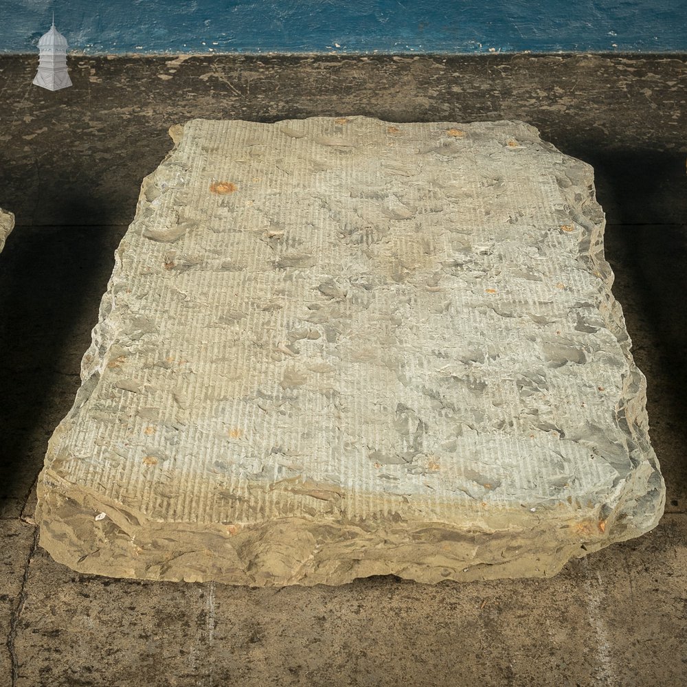 Batch of 3 Large Riven Flagstones with Machined Face