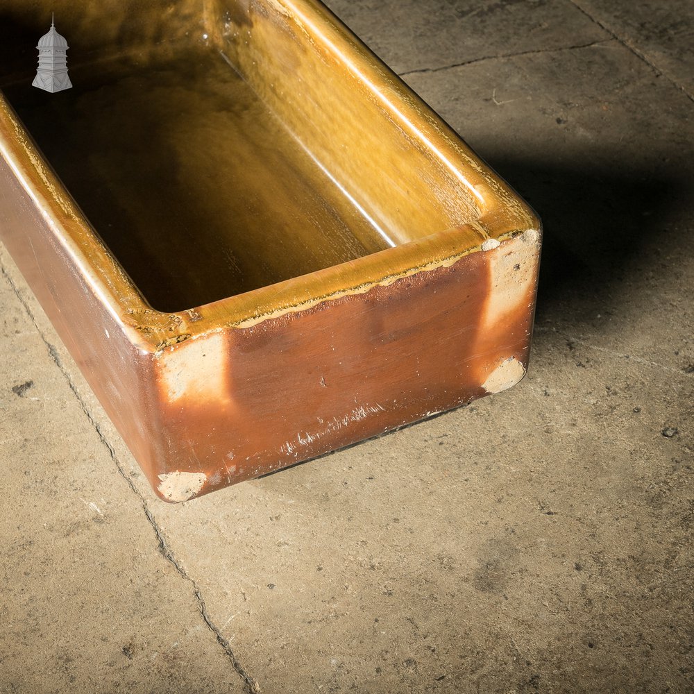 Trough Sink Planter, Worn Salt Glaze, Stamped ‘Hurlford by Kilmarnock’