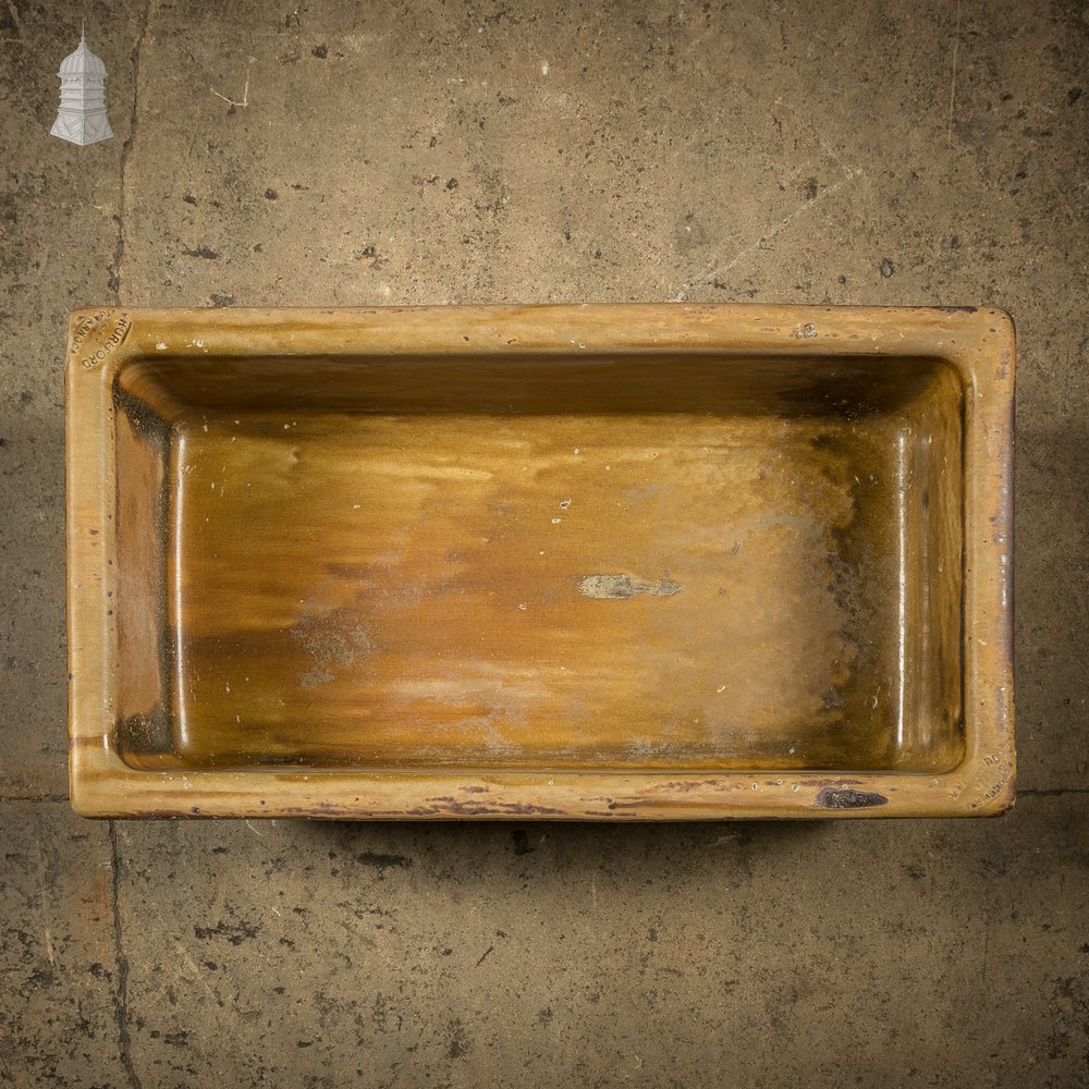 Trough Sink Planter, Worn Salt Glaze, Stamped ‘Hurlford by Kilmarnock’