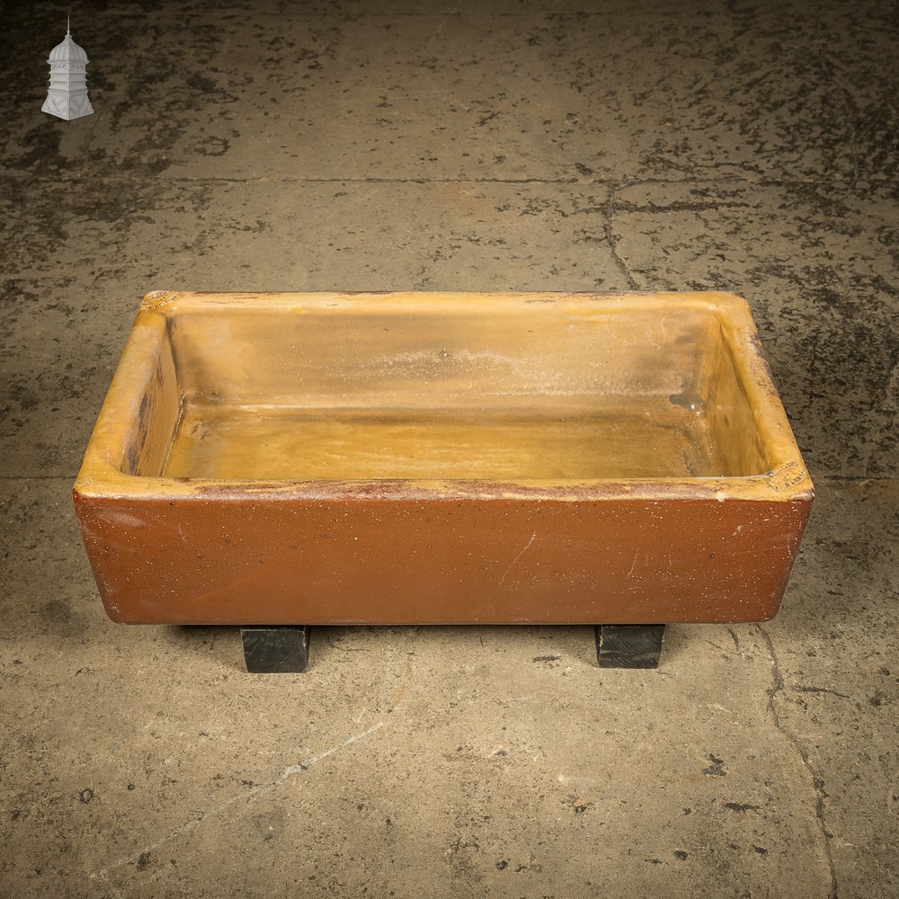 Trough Sink Planter, Worn Salt Glaze, Stamped ‘Hurlford by Kilmarnock’