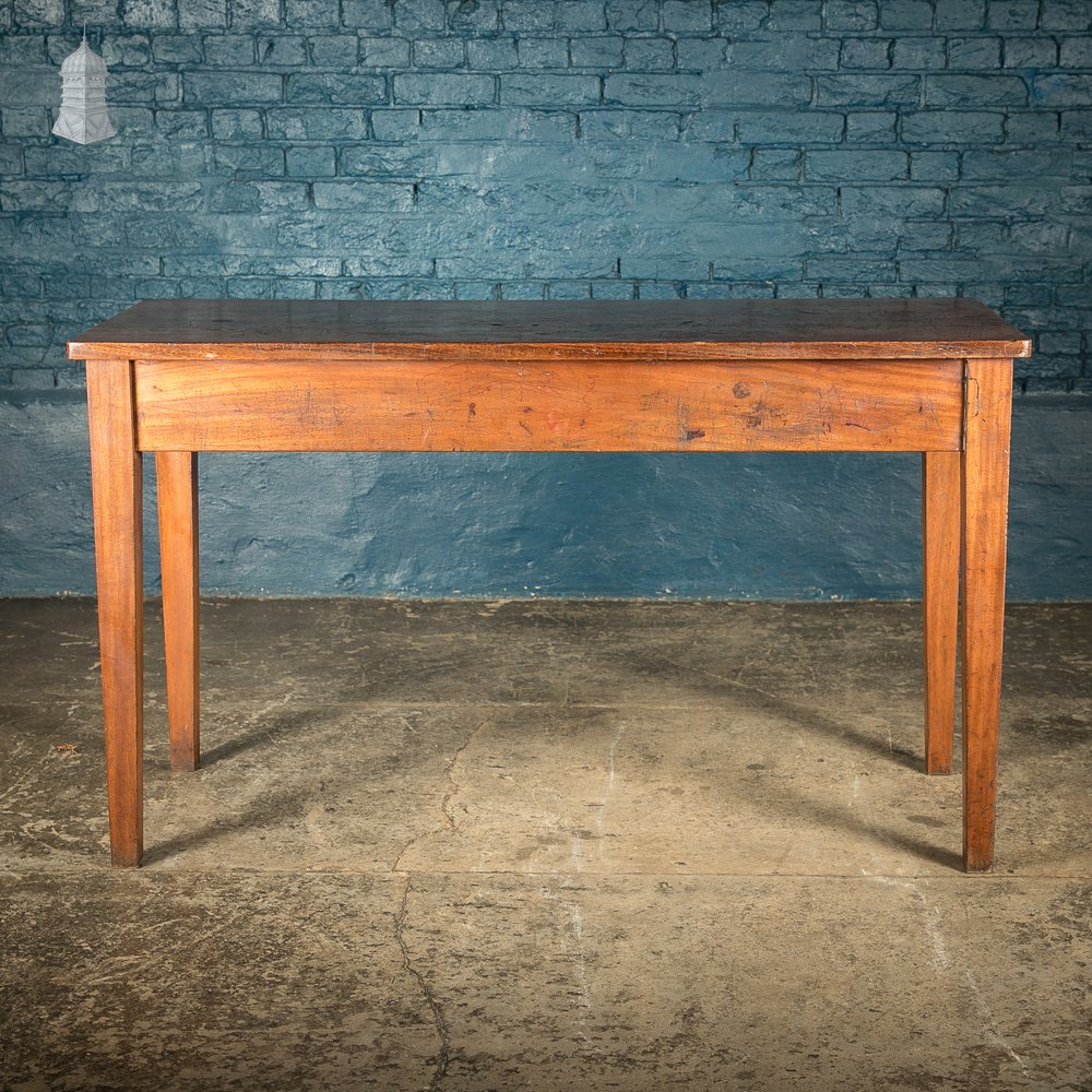 5ft Long Iroko School Science Lab Bench Table with 2 Drawers