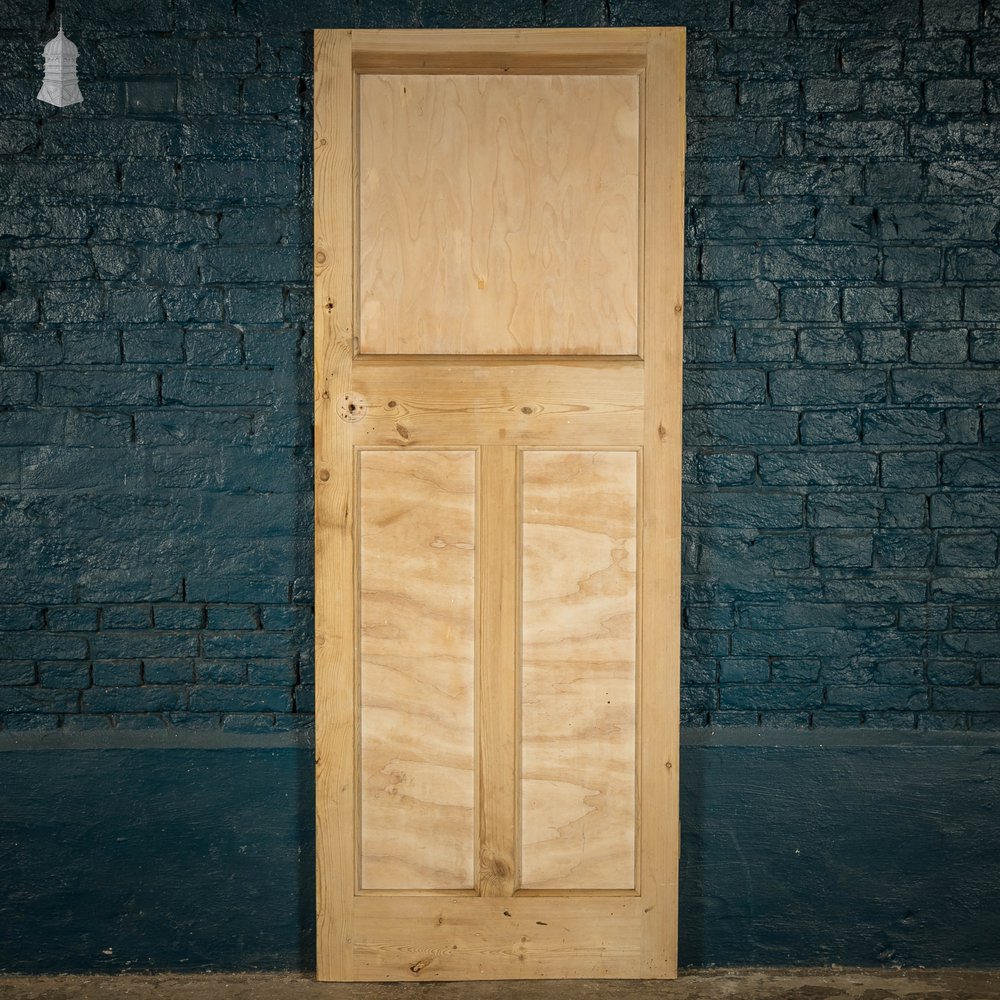 Pine Paneled Door, 3 Moulded Panel