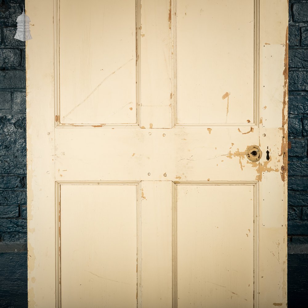 6 Panel Door, Six Moulded Panels, White & Brown