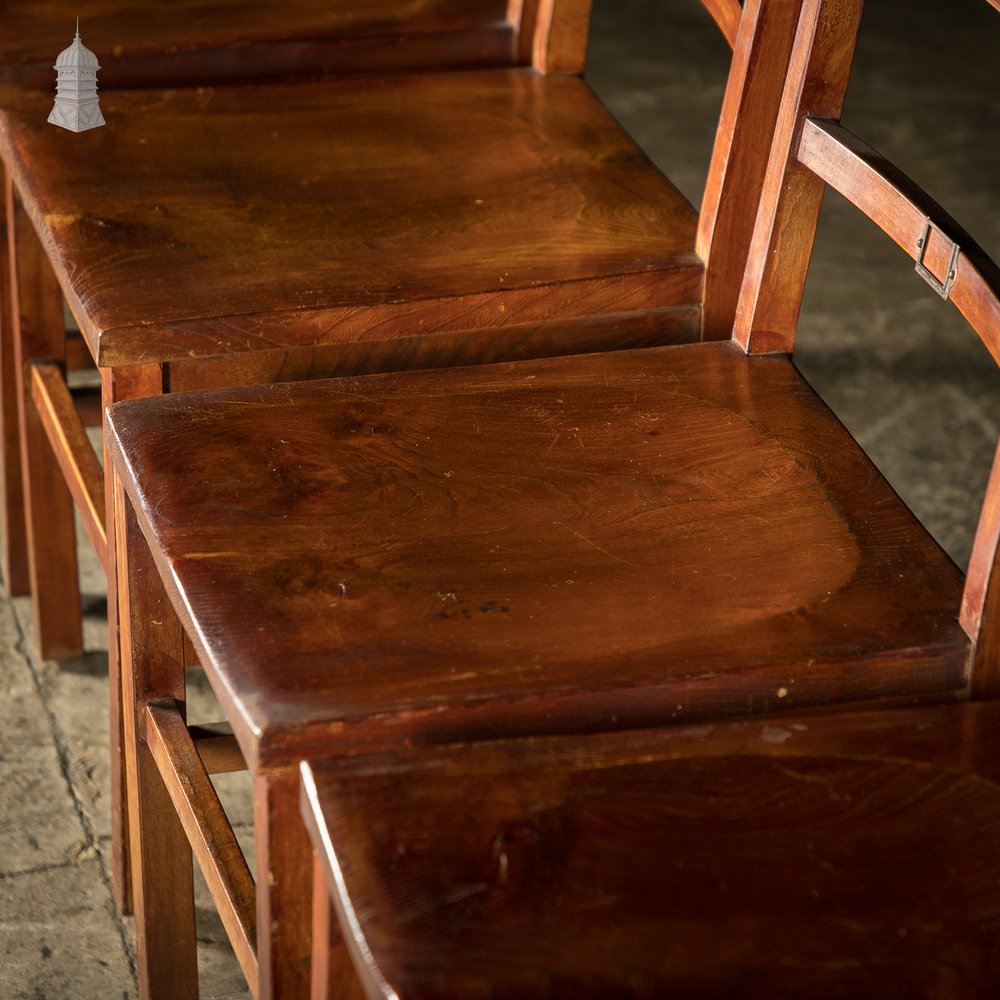 Set of 6 Elm 19th C Synagogue Chairs [No. 9]