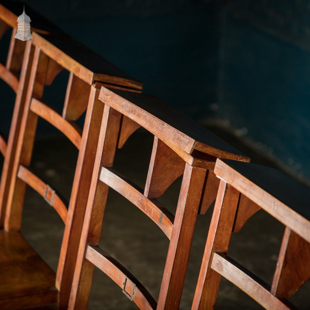 Set of 6 Elm 19th C Synagogue Chairs [No. 9]