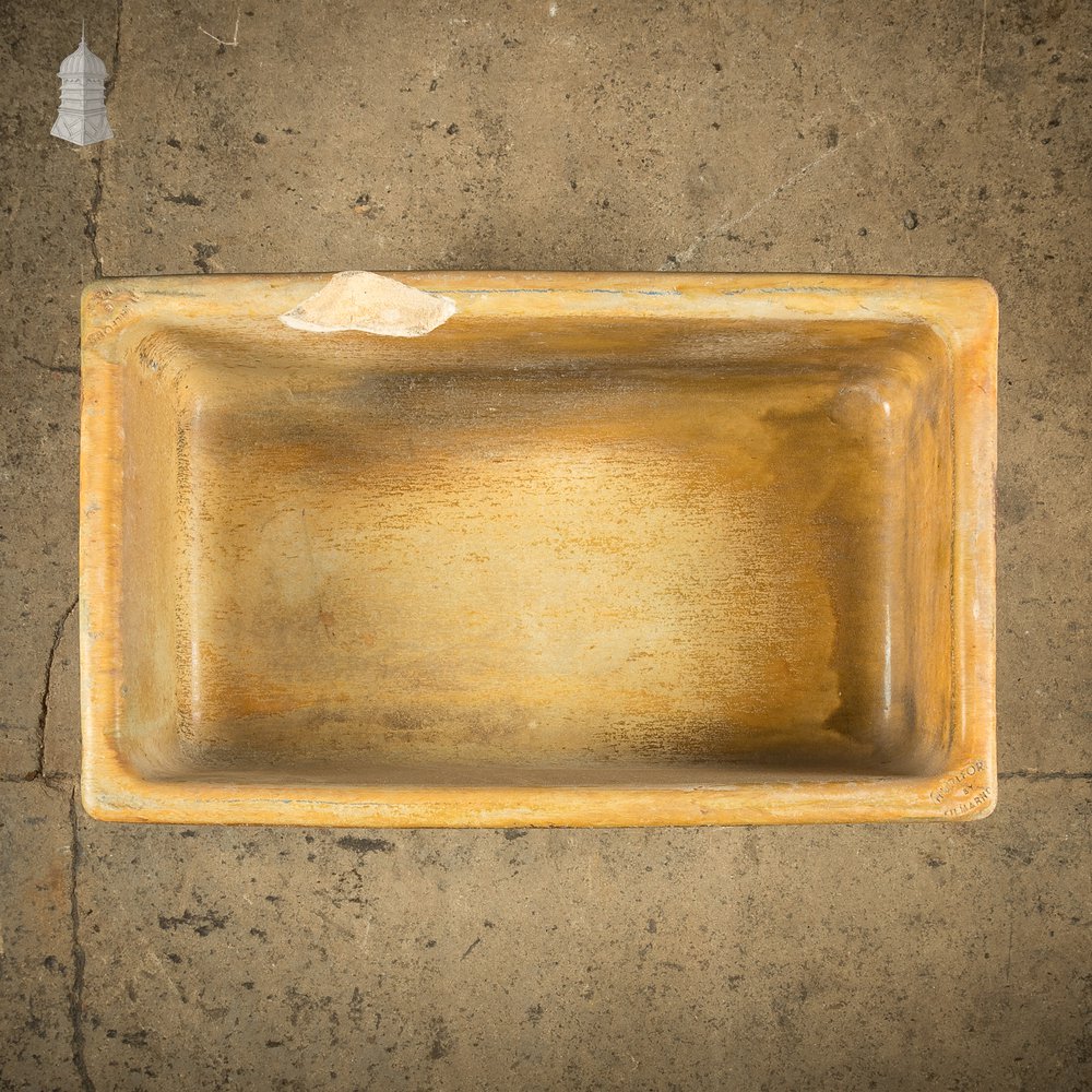 Trough Sink Planter, Worn Salt Glaze, Stamped ‘Hurlford by Kilmarnock’