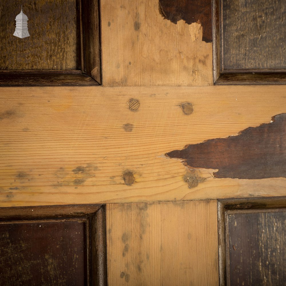 6 Panel Door, Six Moulded Panels, White & Brown