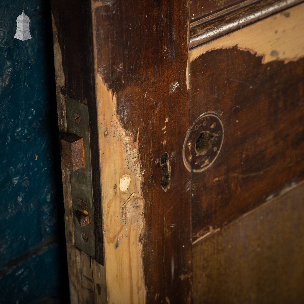 6 Panel Door, Six Moulded Panels, White & Brown