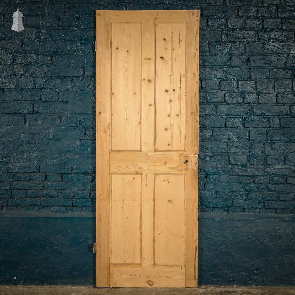 Pine Paneled Door, 4 Moulded Panel