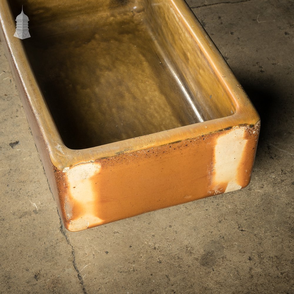 Trough Sink Planter, Worn Salt Glaze, Stamped ‘Hurlford by Kilmarnock’