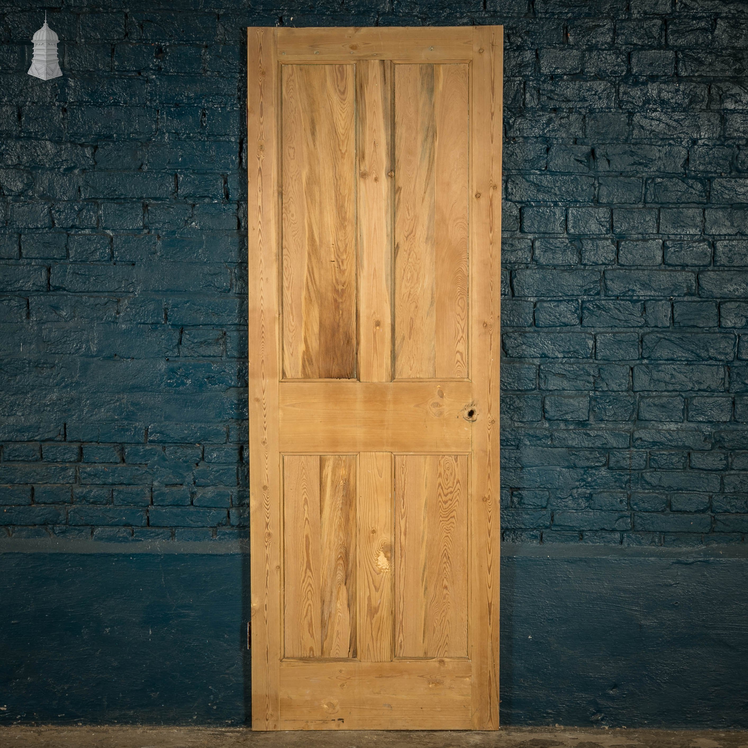 Pine Paneled Door, 4 Moulded Panel 