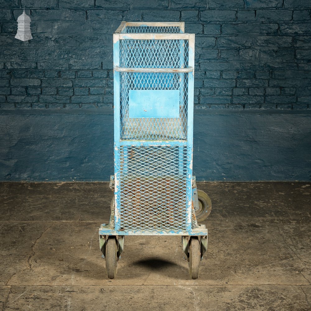 Blue Steel Industrial Workshop Wheeled Trolley