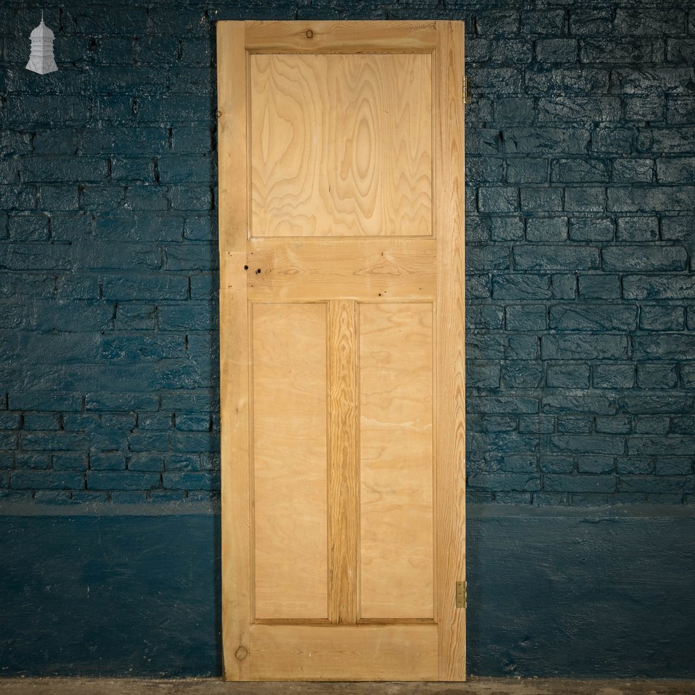 Pine Paneled Door, 3 Moulded Panel