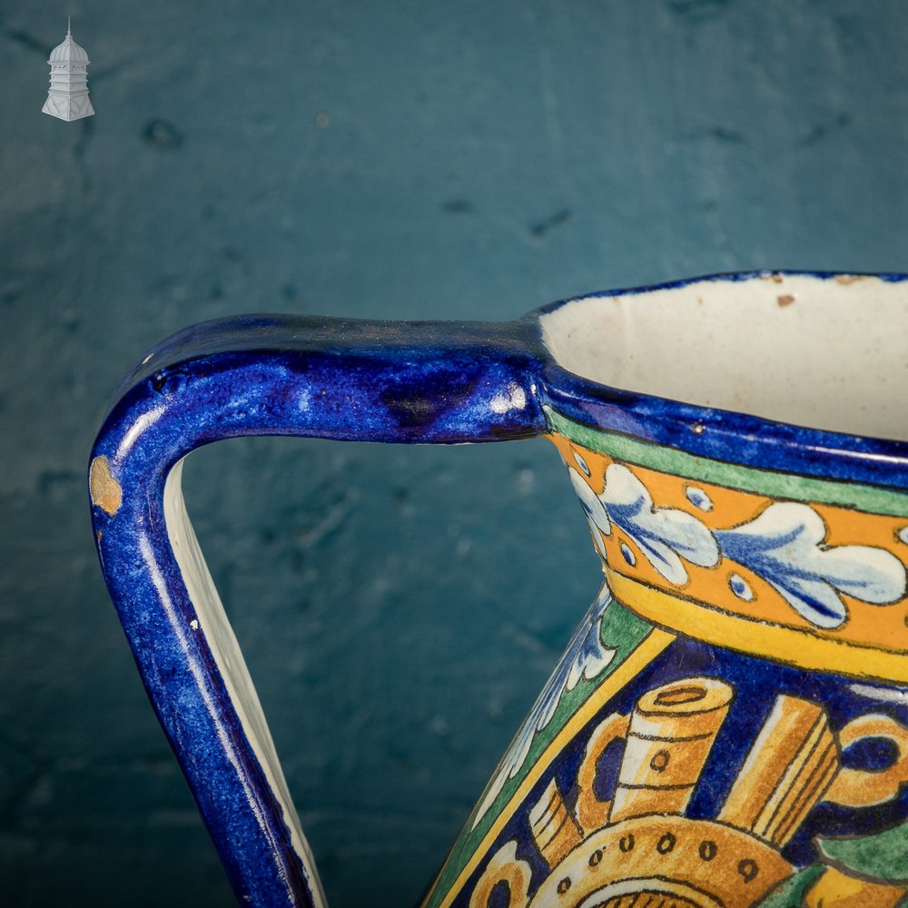 Majolica Glazed Pitcher Jug, 19th C