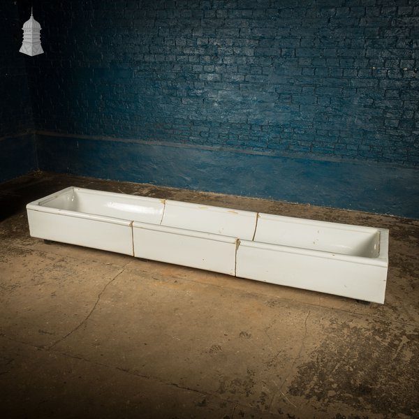 Sectional Trough Sink, White Glazed