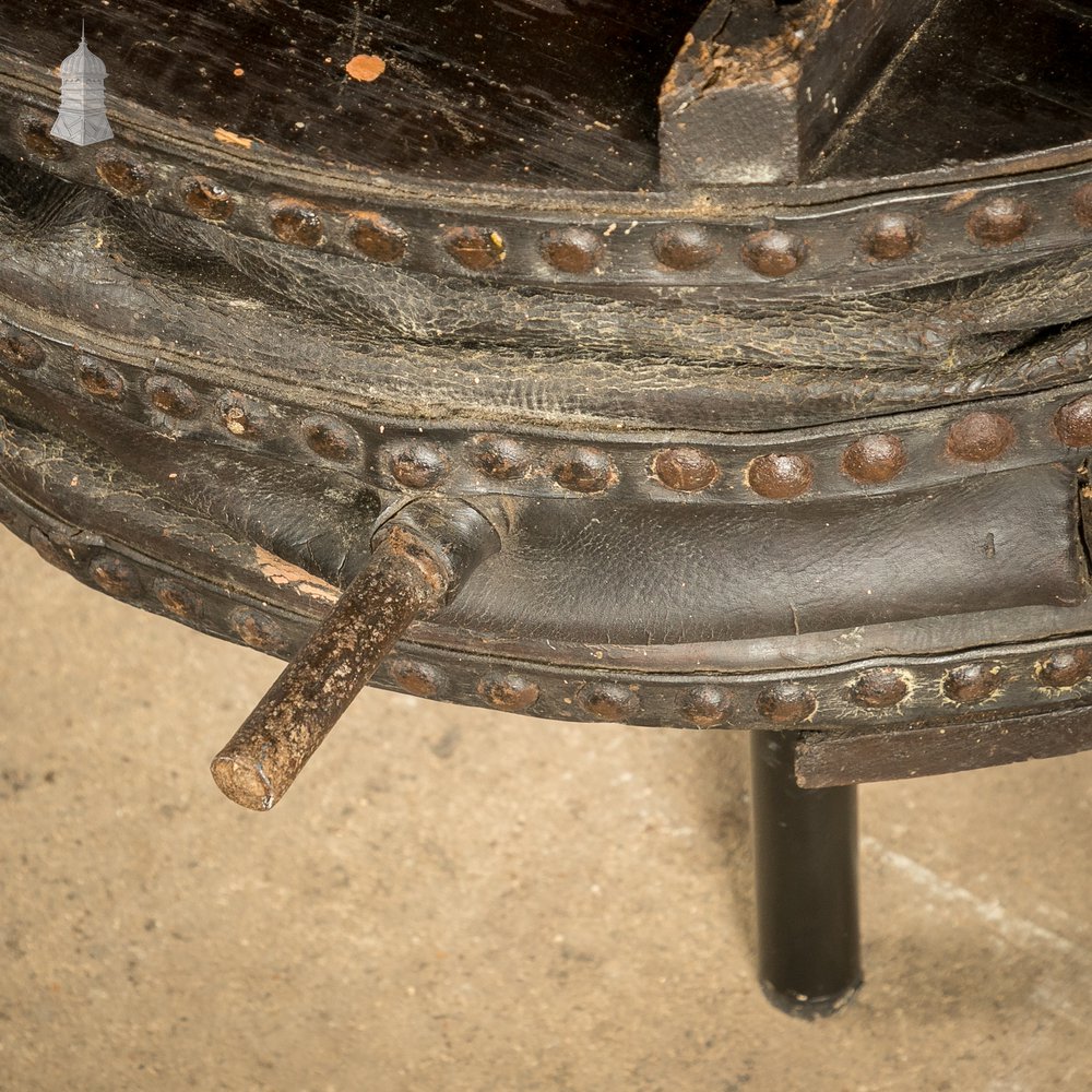 Bellows Coffee Table, Large Repurposed Forge Bellows