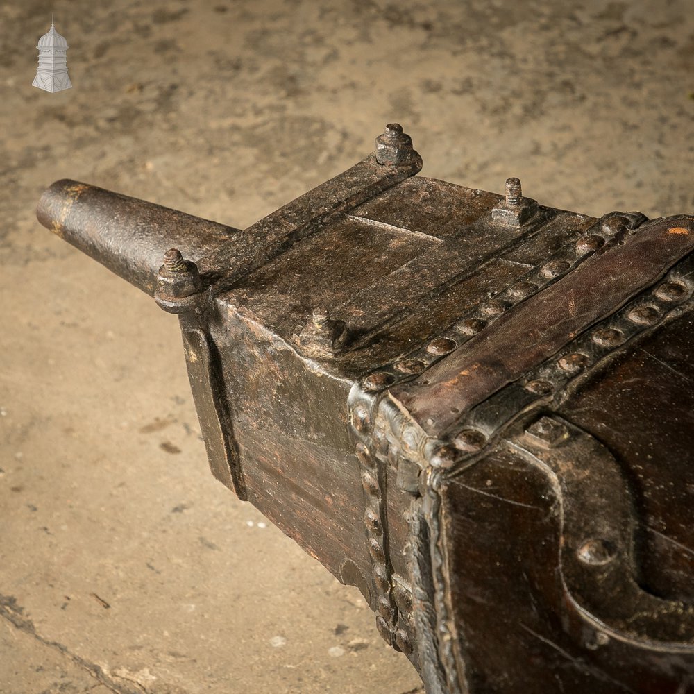 Bellows Coffee Table, Large Repurposed Forge Bellows