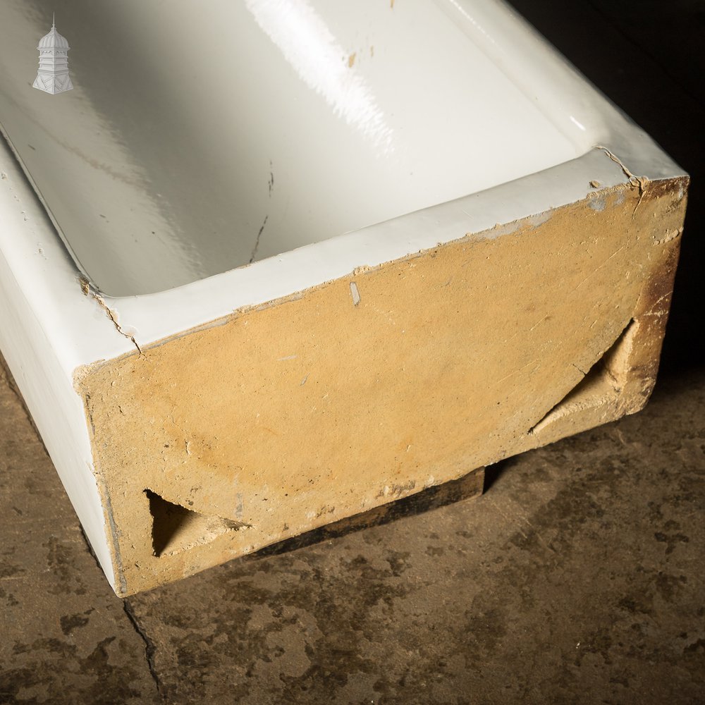 Sectional Trough Sink, White Glazed