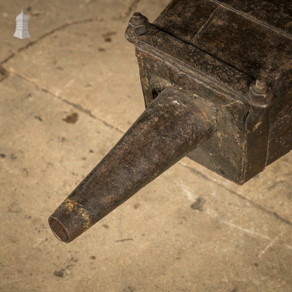 Bellows Coffee Table, Large Repurposed Forge Bellows