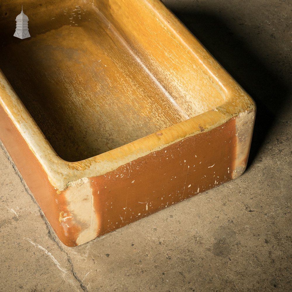 Trough Sink Planter, Worn Salt Glaze, Stamped ‘Hurlford by Kilmarnock’