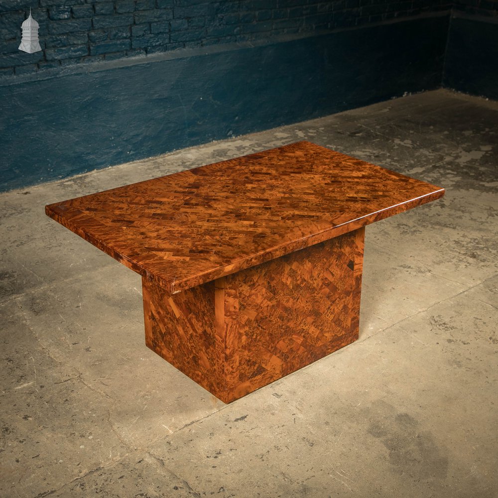 Burr Yew Marquetry Coffee Table, 20th C