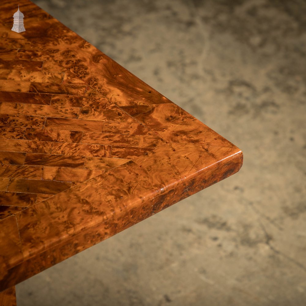 Burr Yew Marquetry Coffee Table, 20th C