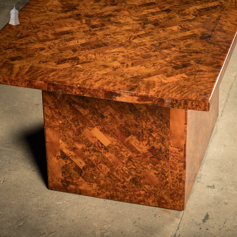 Burr Yew Marquetry Coffee Table, 20th C