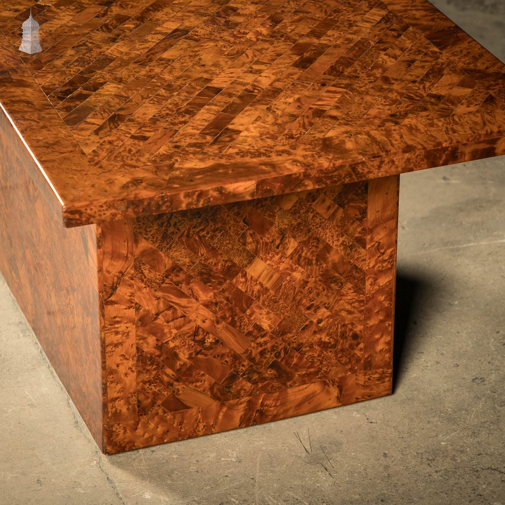 Burr Yew Marquetry Coffee Table, 20th C