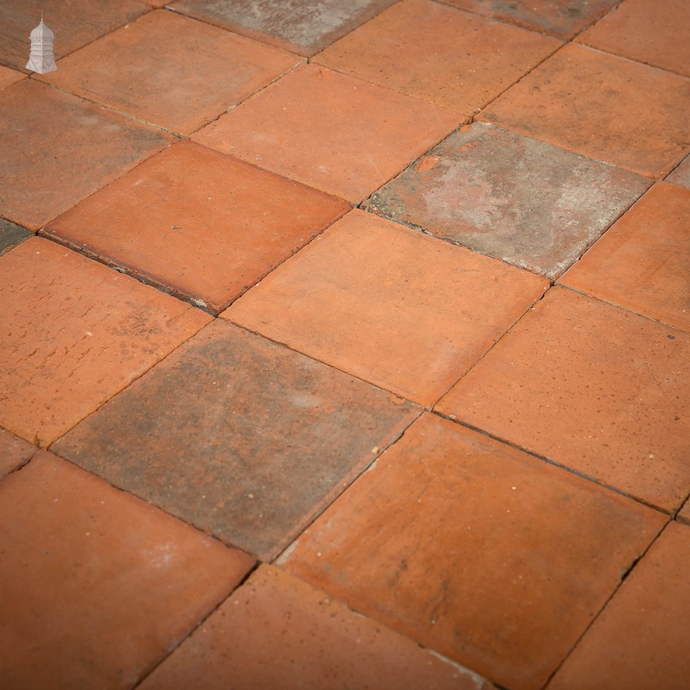 Red Quarry Tiles, 6" x 6" Batch of 154 - 3.4 Square Metres