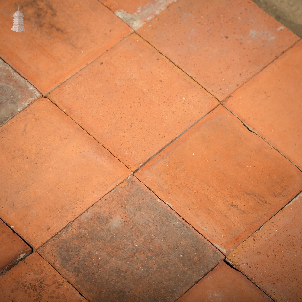 Red Quarry Tiles, 6" x 6" Batch of 154 - 3.4 Square Metres