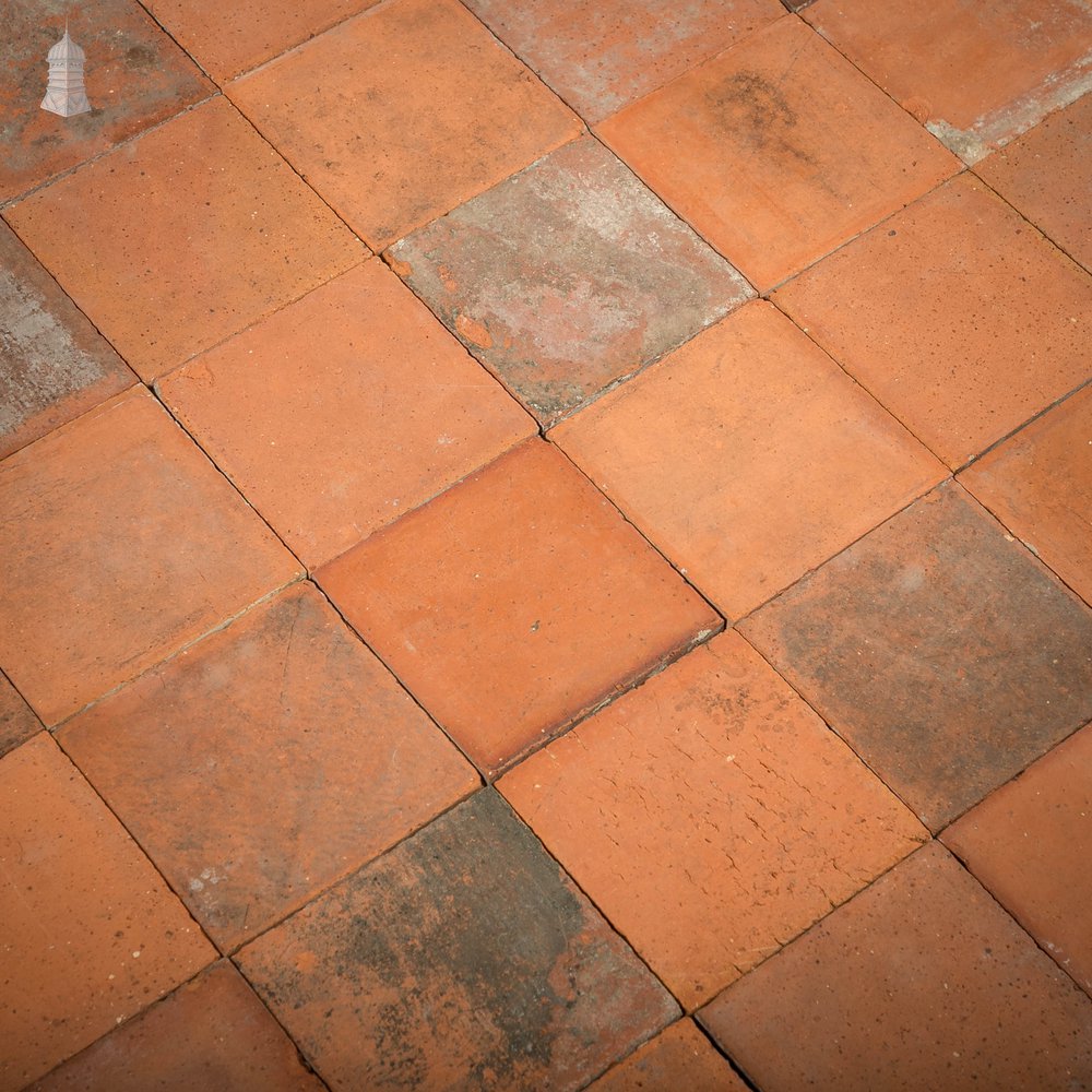 Red Quarry Tiles, 6" x 6" Batch of 154 - 3.4 Square Metres