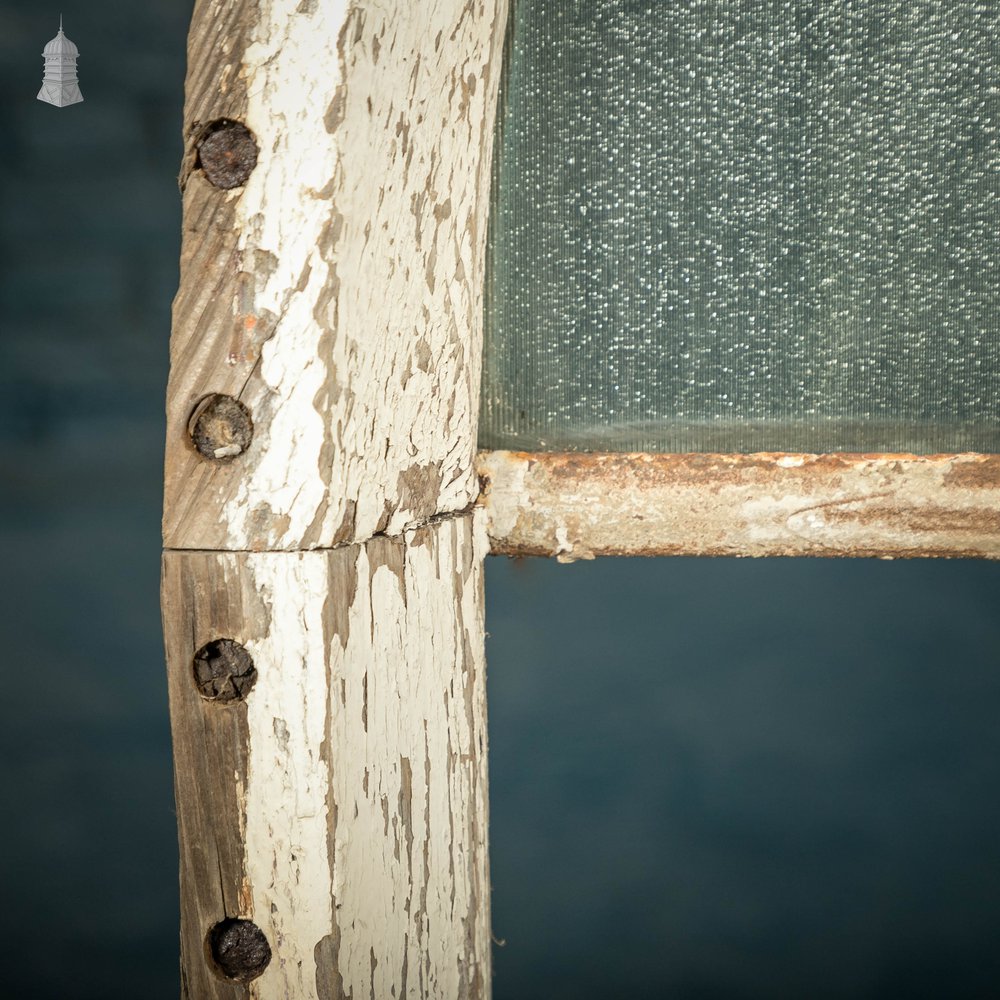 Arch Top Timber Window with Ribbed Textured Glass