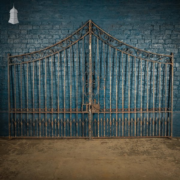 Driveway Gates, Sweeping Arched Wrought Iron